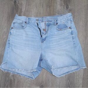 American Eagle Outfitters Blue Jean Shorts Distressed Cuffed